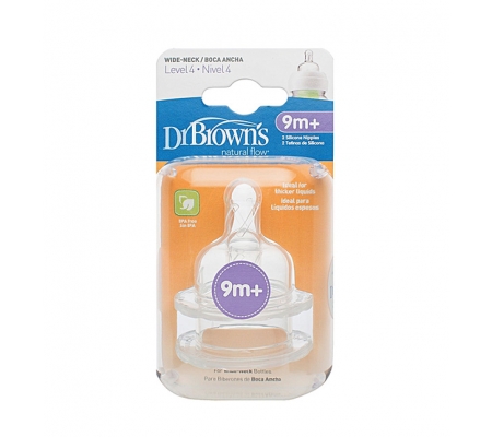 Dr Brown's Options Level 4 (9m plus) Twin Pack